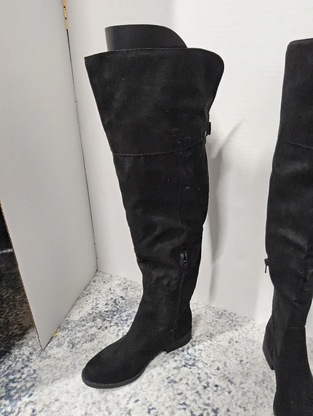 NWOT Sun & Stone Over-The-Knee Black faux Suede Boot - Women size 7